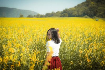 Man standing in field