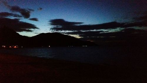Scenic view of sea against sky at sunset