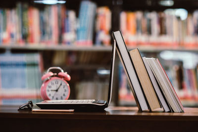 Close-up of open book on table