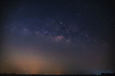Low angle view of milky way against sky at night