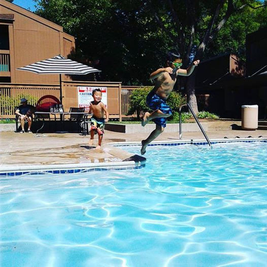 PEOPLE ON SWIMMING POOL