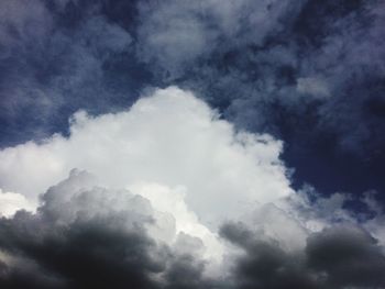 Low angle view of clouds in sky