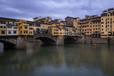 Bridge over river in city