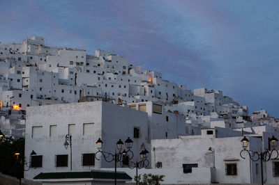 Low angle view of buildings against sky