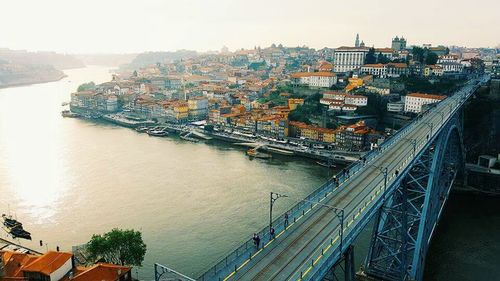 High angle view of city