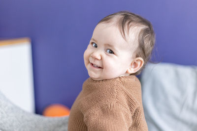 Portrait of cute baby girl