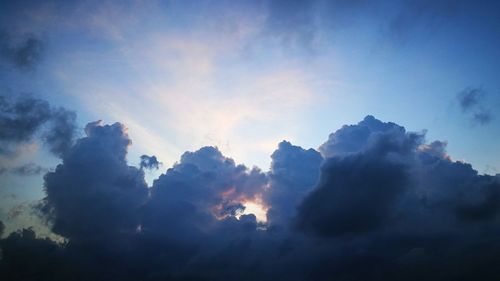 Low angle view of clouds in sky