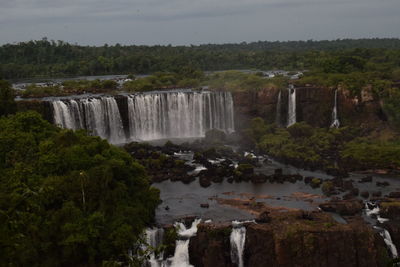 Scenic view of waterfall