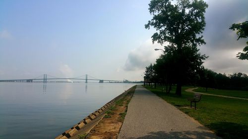 Scenic view of river against sky