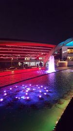 Illuminated built structure at night