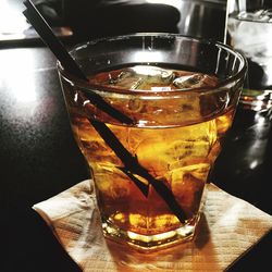 Close-up of drink on table