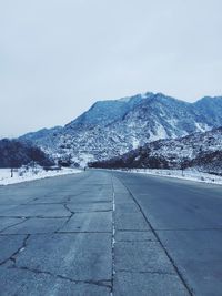 Road passing through mountains