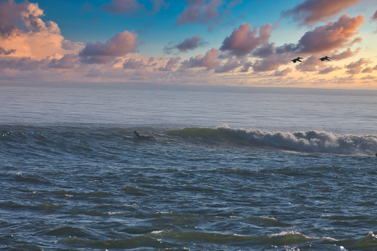 SCENIC VIEW OF SEA DURING SUNSET