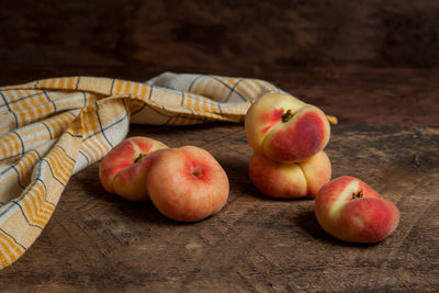 Close-up of apples on table