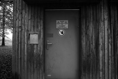 Close-up of closed door