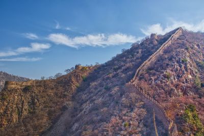 Scenic view of mountain range against sky