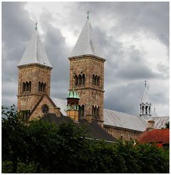 Church against cloudy sky