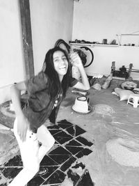 black and white