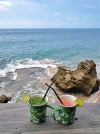 Scenic view of sea against sky