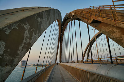 View of suspension bridge against sky