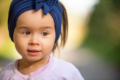Close-up of cute girl