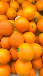 High angle view of fruits for sale at market stall