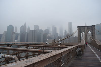 View of bridge and buildings in city