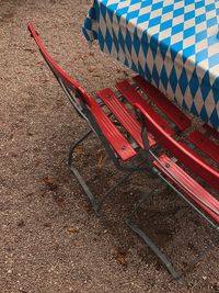 Empty chair on beach