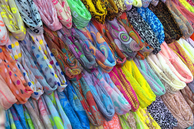 Full frame shot of multi colored candies for sale at market stall