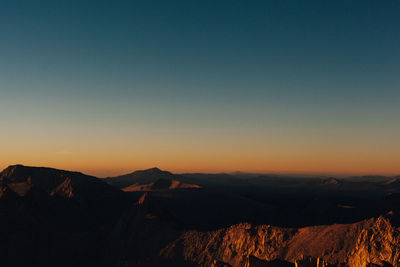 Scenic view of dramatic sky during sunset