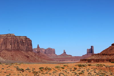 Rock formations in desert