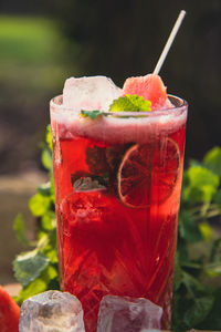 Close-up of drink on table