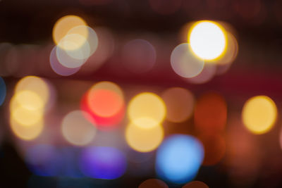 Defocused lights at night