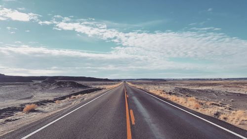 Road passing through a desert