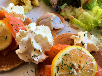 Close-up of vegetables in plate