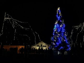 Firework display at night