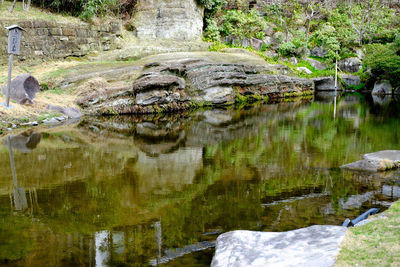 Stream flowing through rocks