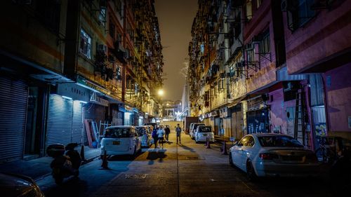 City street at night