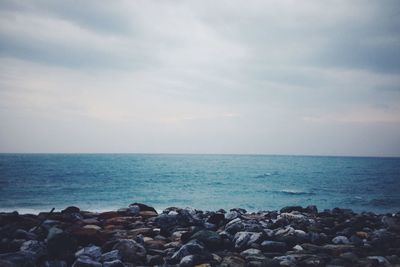 Calm blue sea against the sky