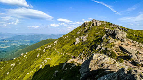 Scenic view of mountain against sky