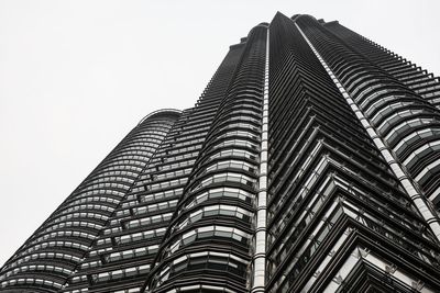 Low angle view of modern building against sky