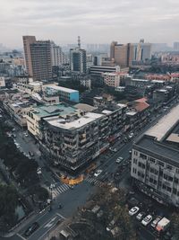 High angle view of cityscape