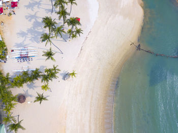 High angle view of swimming pool