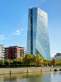 Modern buildings in city against sky