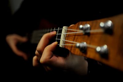 Cropped image of guitar