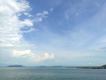 View of sea against cloudy sky