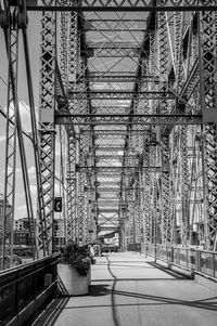 Bridge against sky in city