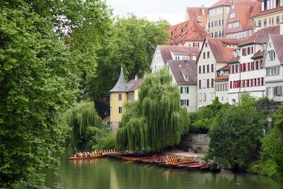 View of river with buildings in background