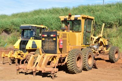 Excavators at construction site