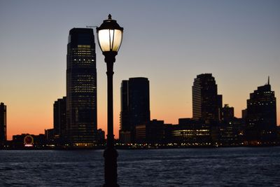 View of river at sunset